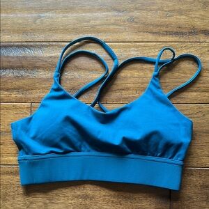 P'tula Blue Sports Bra with fun Straps Hannah Bower edition medium